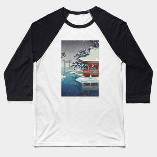 Snow at Miyajima by Tsuchiya Koitsu Baseball T-Shirt